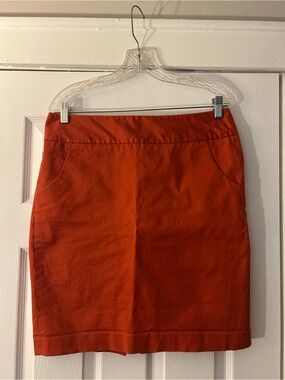 Orange Pencil Skirt